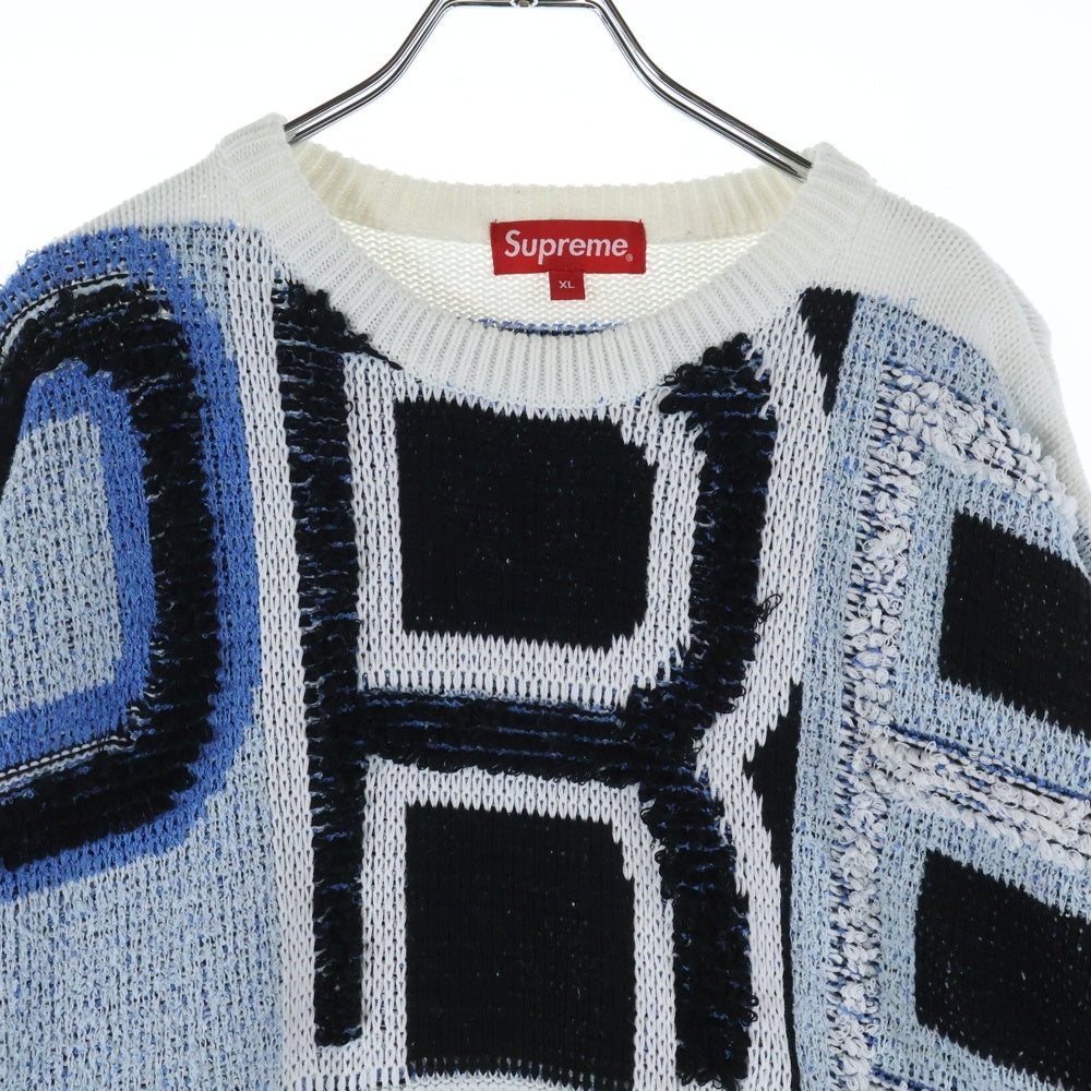 SUPREME(シュプリーム) 21AW Chenille Logo Sweater シェニールロゴセーター ホワイト