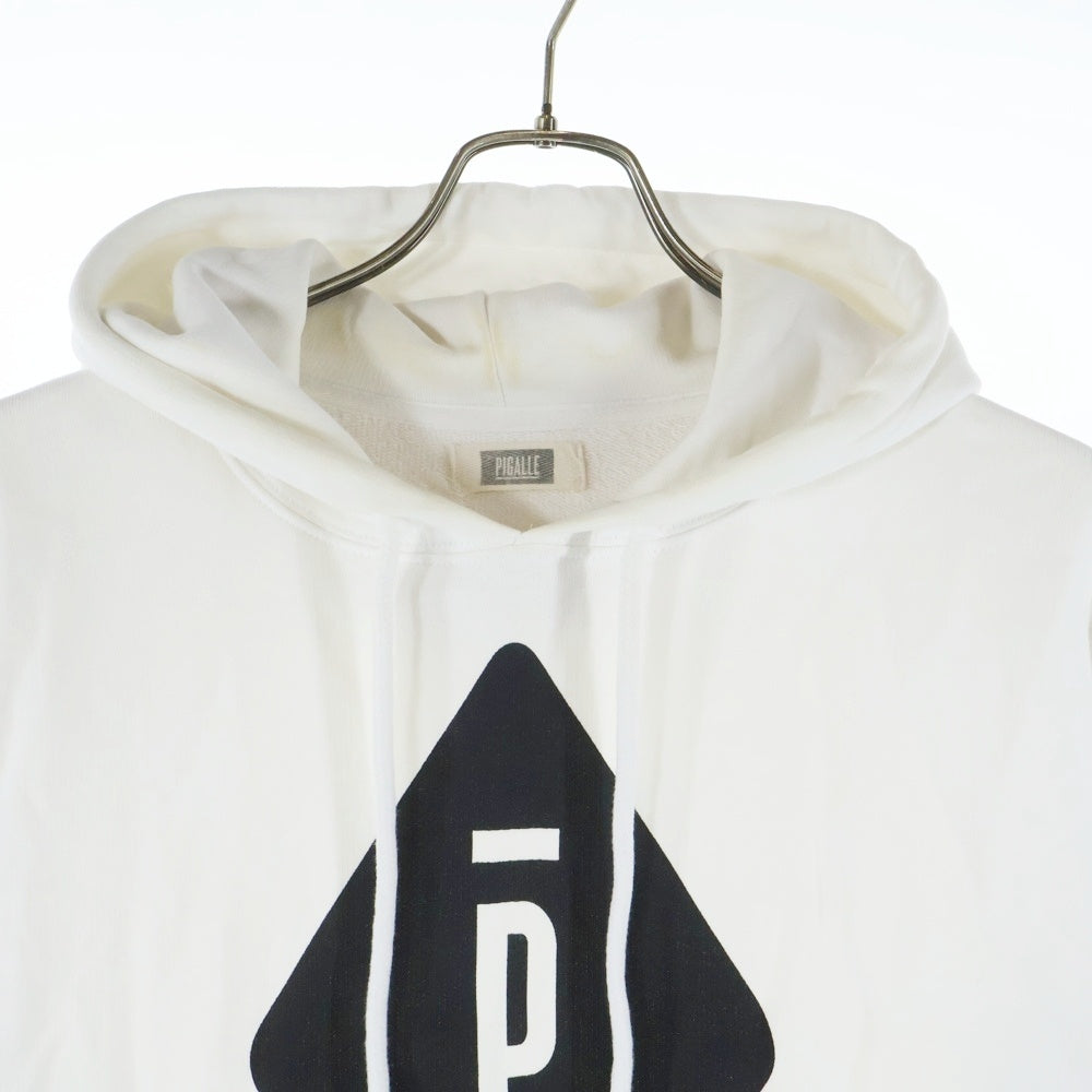 PIGALLE(ピガール) フロントプリント プルオーバーパーカー ホワイト