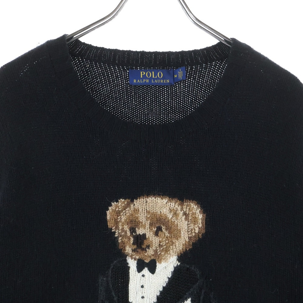 POLO RALPH LAUREN(ポロラルフローレン) Polo Bear ポロベア刺繍 プルオーバーニット ブラック 710680461001