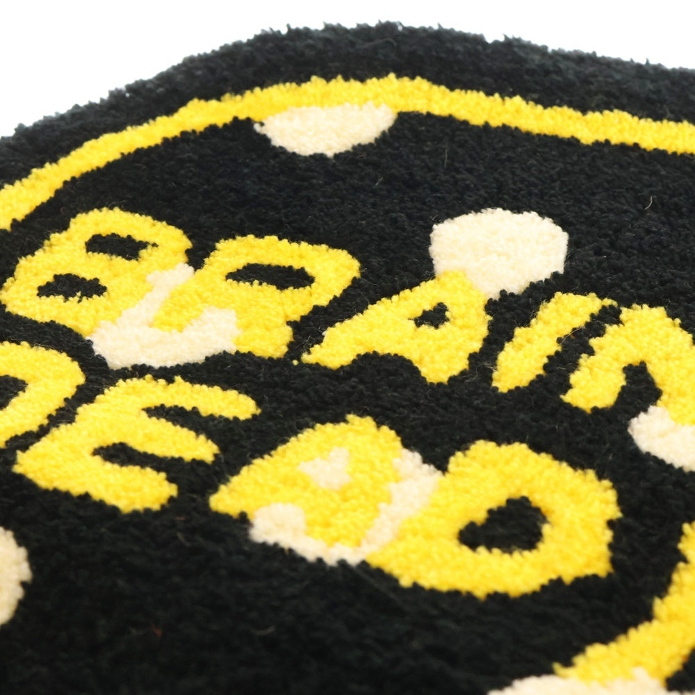 BRAIN-DEAD(ブレインデッド) LOGO HEAD RUG ロゴヘッドラグマット ブラック/イエロー