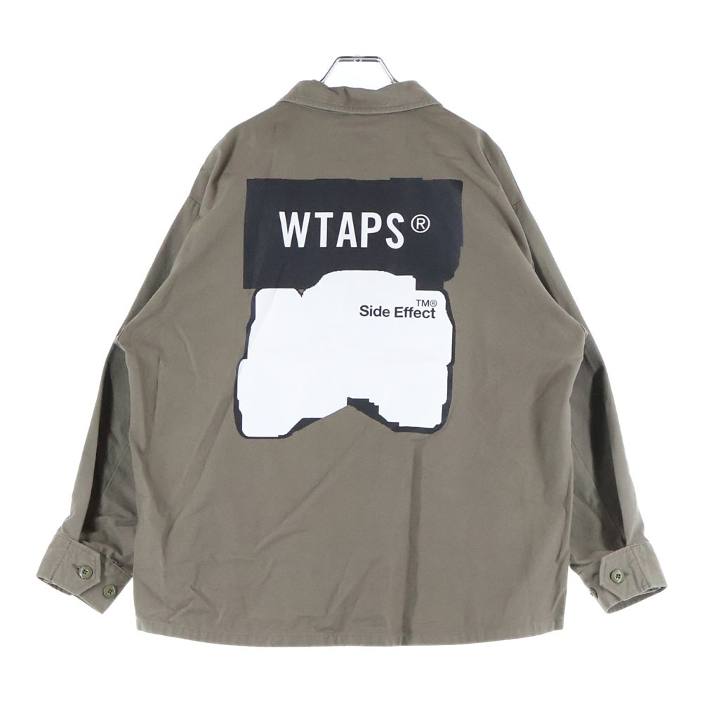 WTAPS(ダブルタップス) 19AW JUNGLE LS/SHIRT.COTTON.CANVAS 192WVDT-SHM03 ジャングル バックプリント 長袖シャツ カーキ