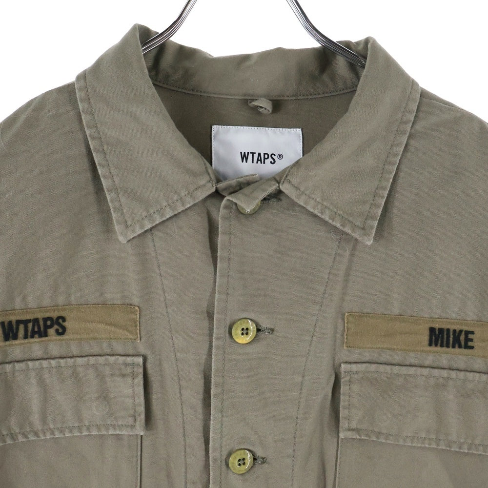 WTAPS(ダブルタップス) 19AW JUNGLE LS/SHIRT.COTTON.CANVAS 192WVDT-SHM03 ジャングル バックプリント 長袖シャツ カーキ