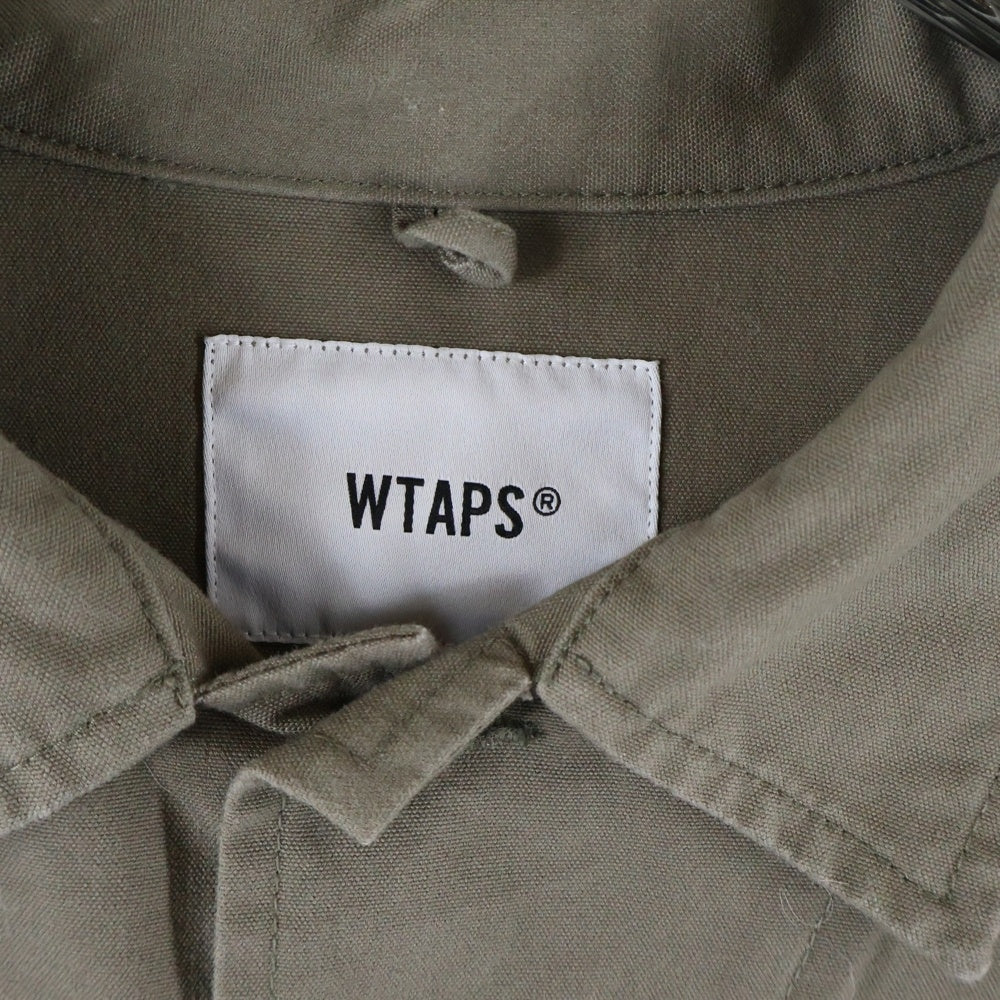 WTAPS(ダブルタップス) 19AW JUNGLE LS/SHIRT.COTTON.CANVAS 192WVDT-SHM03 ジャングル バックプリント 長袖シャツ カーキ