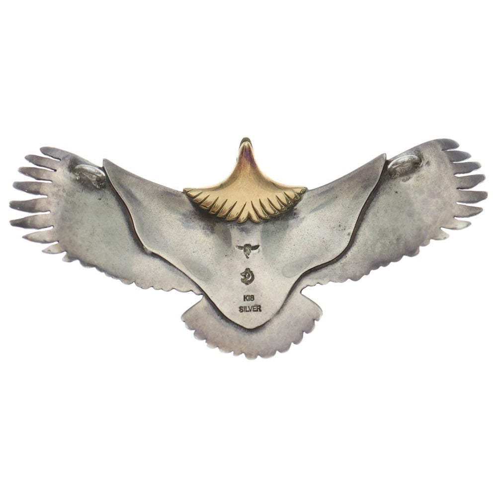 TADY & KING(タディアンドキング) K18 特大イーグル頭金 ネックレストップ シルバー/ゴールド