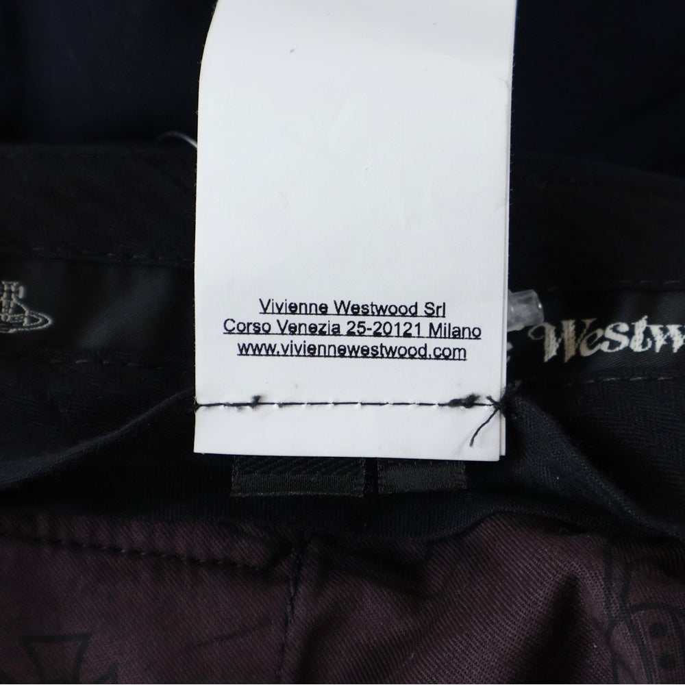 Vivienne Westwood(ヴィヴィアンウエストウッド) ジップフライ スラックスパンツ 2F01000R ネイビー