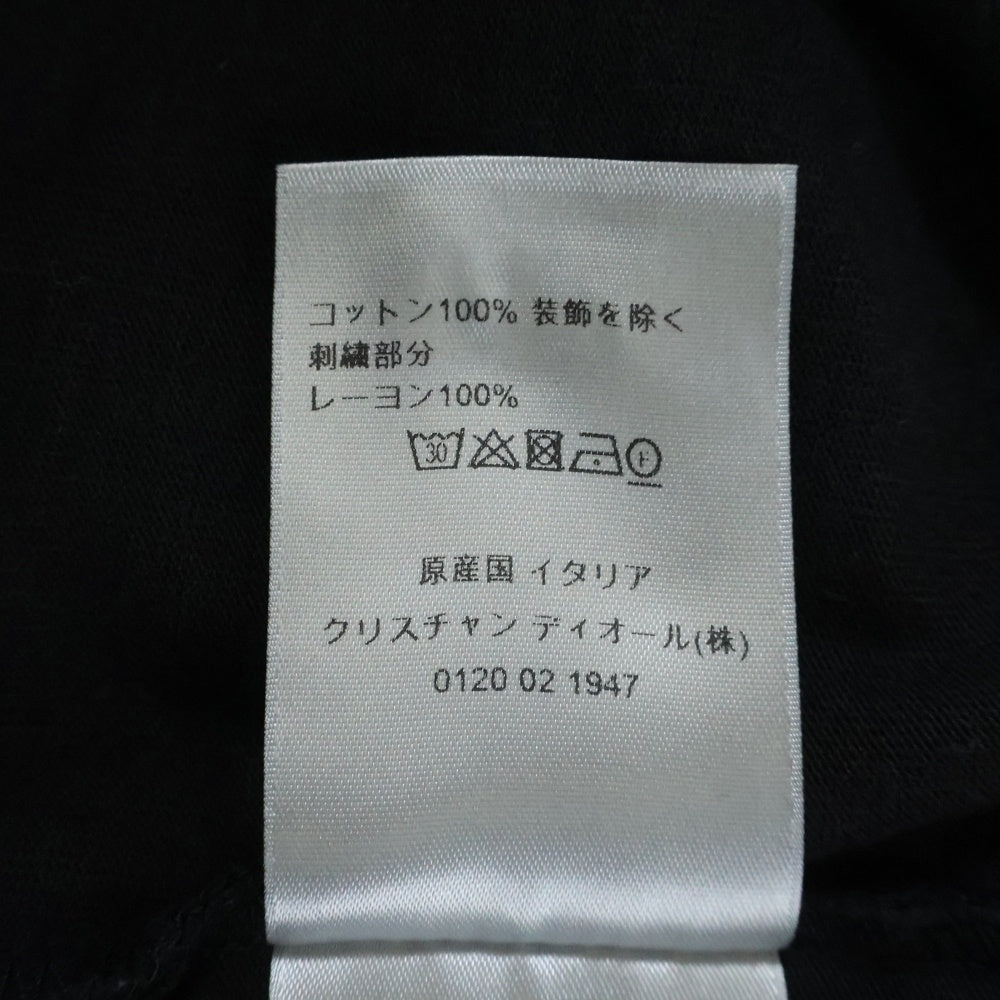 DIOR(ディオール) フロントCDロゴ刺繍 コットン半袖Tシャツ カットソー 943J605A0554 ブラック