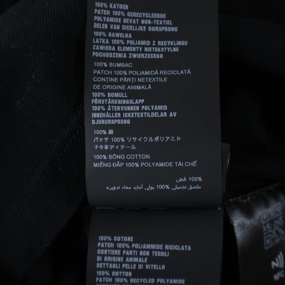 PRADA(プラダ) ナイロンディテール ピケ ポロシャツ ロゴプレート付きナイロン半袖ポロシャツ UJN737 S212 1YR5 ブラック