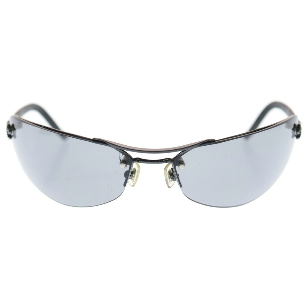 CHROME HEARTS(クロムハーツ) フレア付 テンプルレザー サングラス アイウェア 眼鏡 ブラック