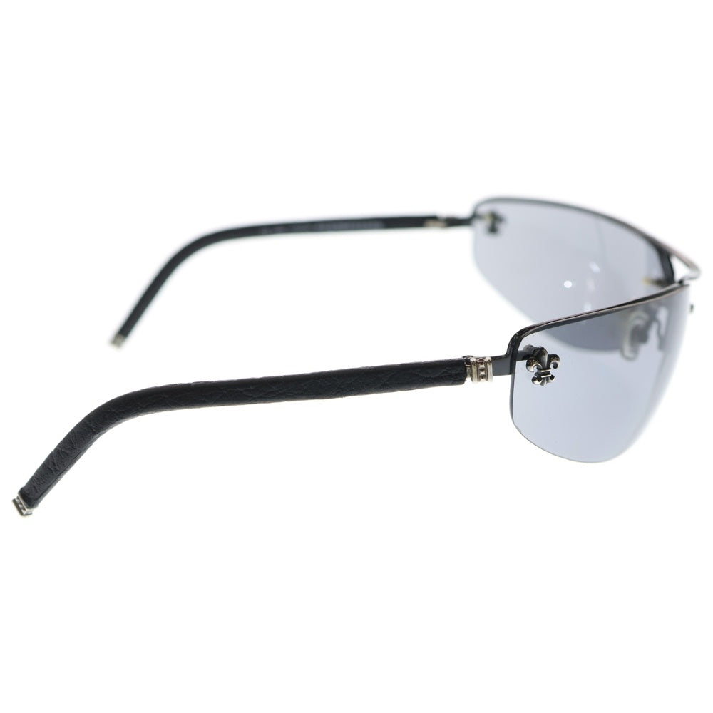 CHROME HEARTS(クロムハーツ) フレア付 テンプルレザー サングラス アイウェア 眼鏡 ブラック
