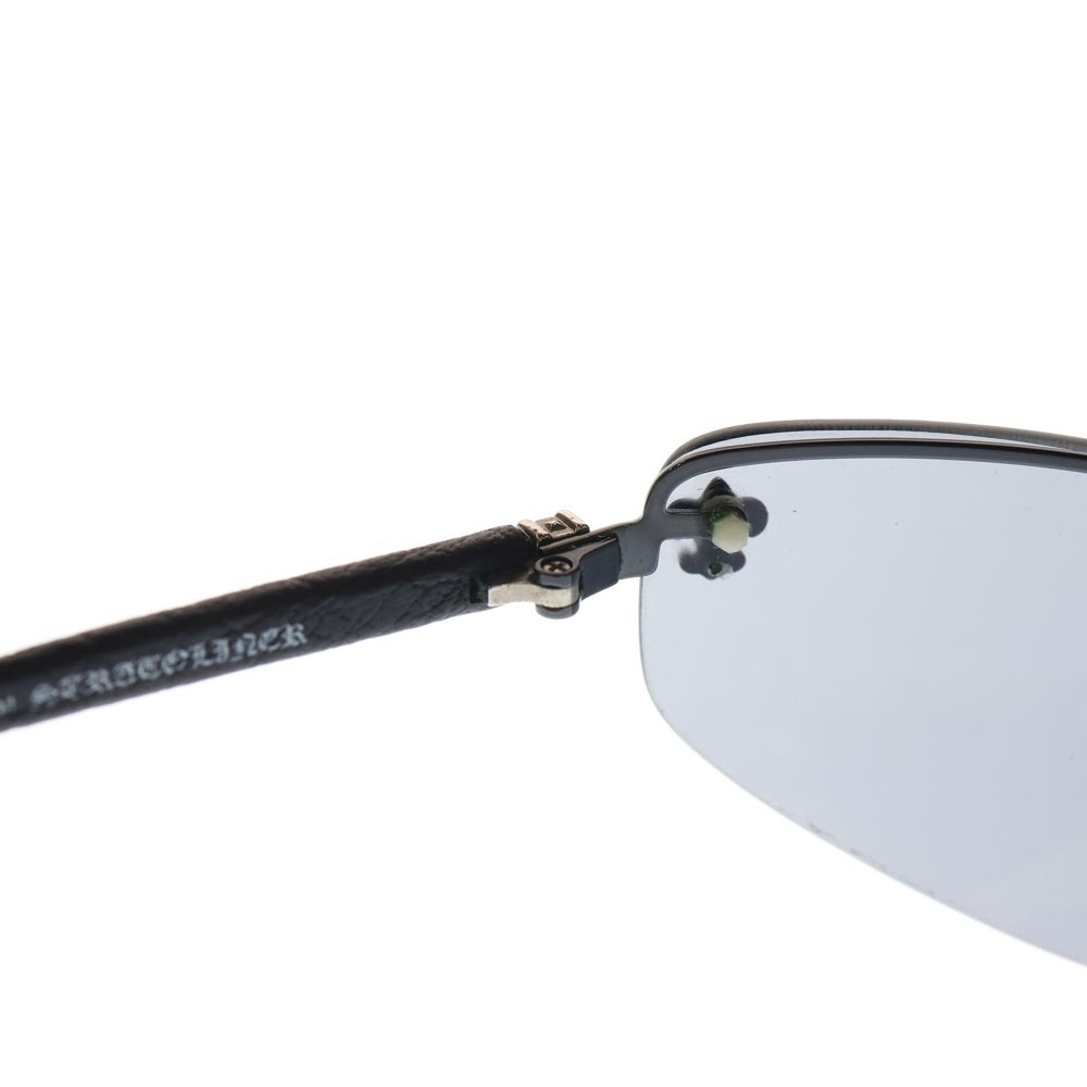 CHROME HEARTS(クロムハーツ) フレア付 テンプルレザー サングラス アイウェア 眼鏡 ブラック