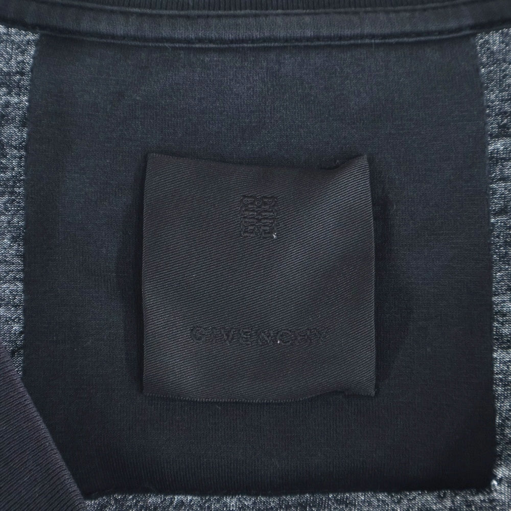 GIVENCHY(ジバンシィ) タグエフェクト クルーネック 半袖Tシャツ カットソー ブラック BM718P3Y6B