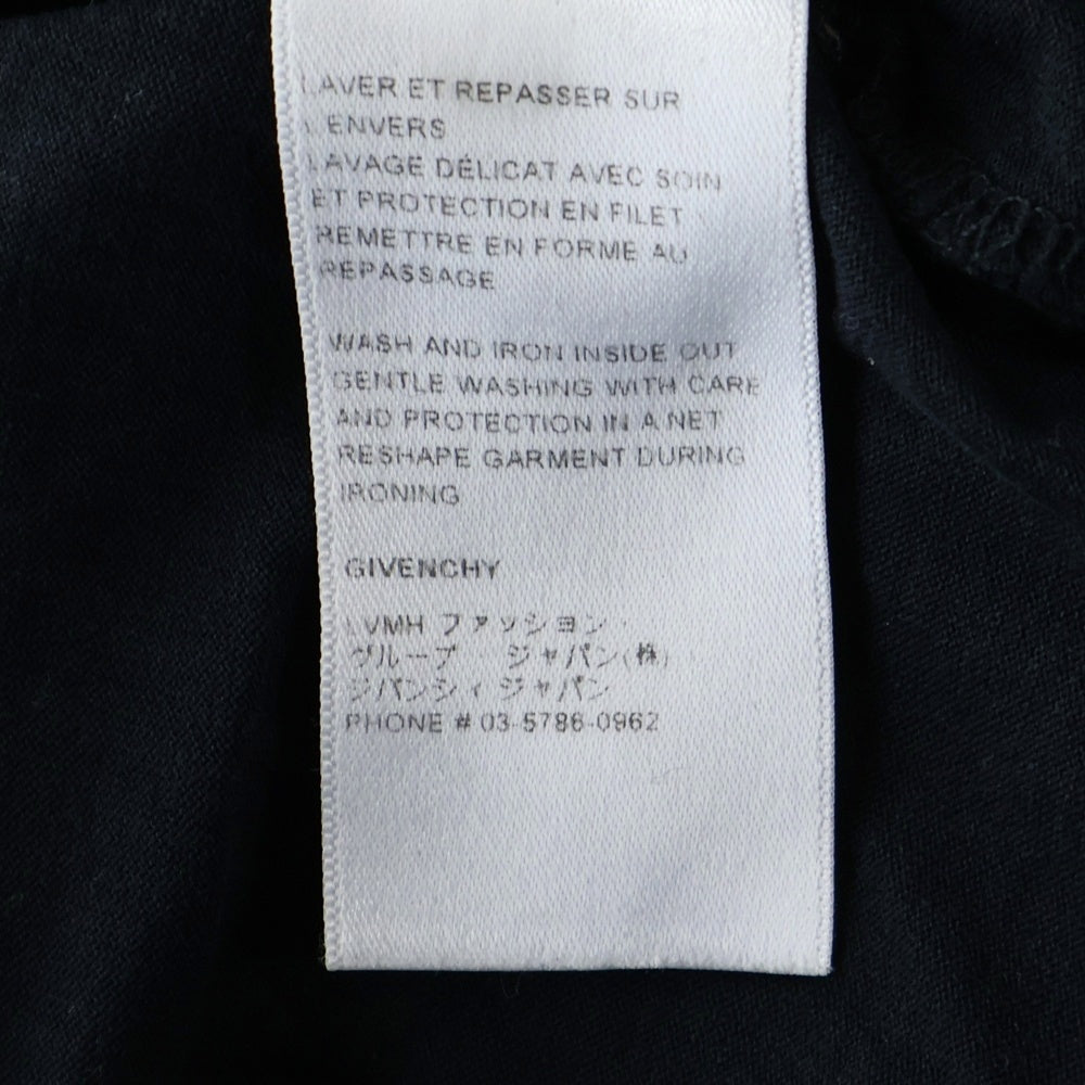GIVENCHY(ジバンシィ) タグエフェクト クルーネック 半袖Tシャツ カットソー ブラック BM718P3Y6B