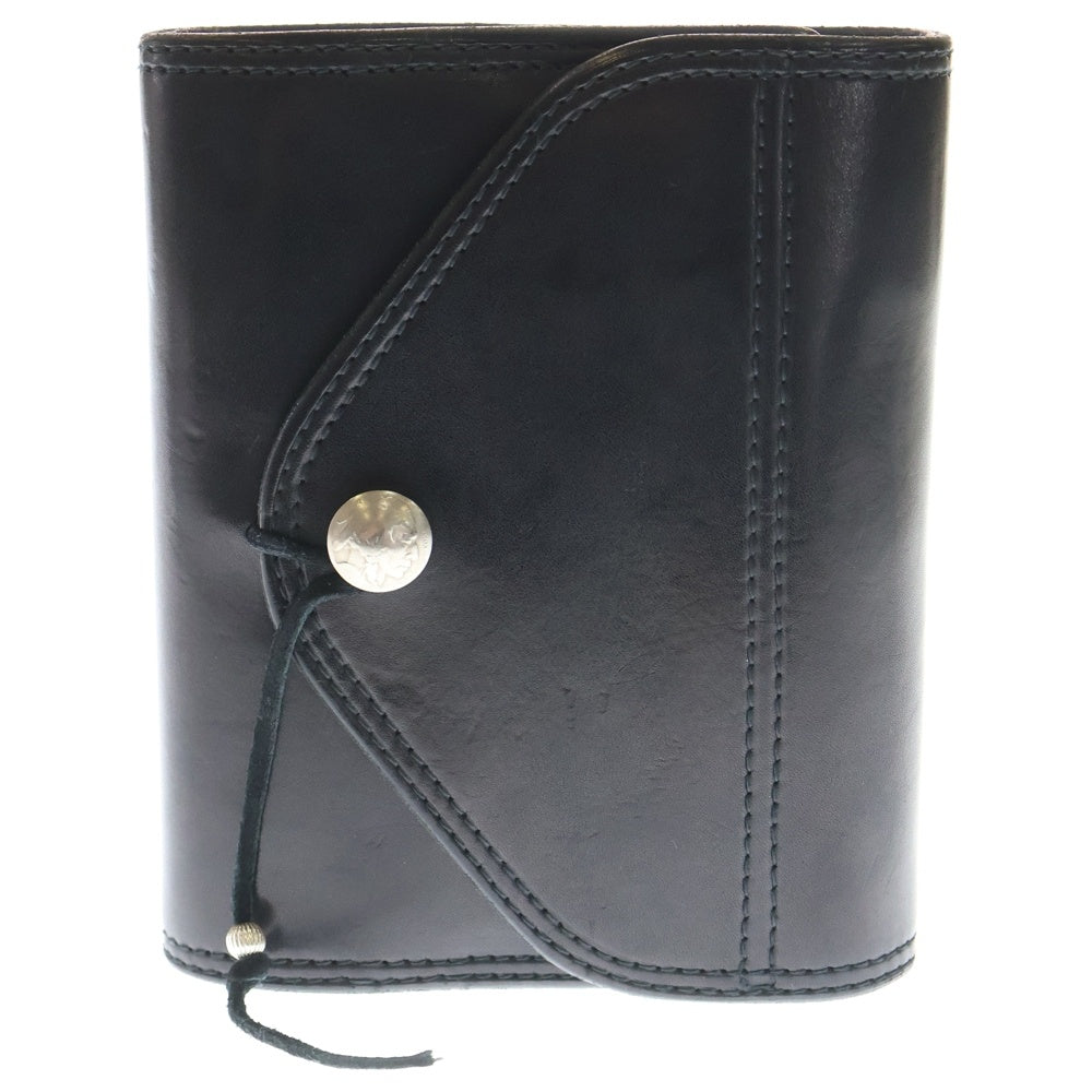 goro's(ゴローズ) コンチョ付き サドルレザー 手帳カバー ブラック