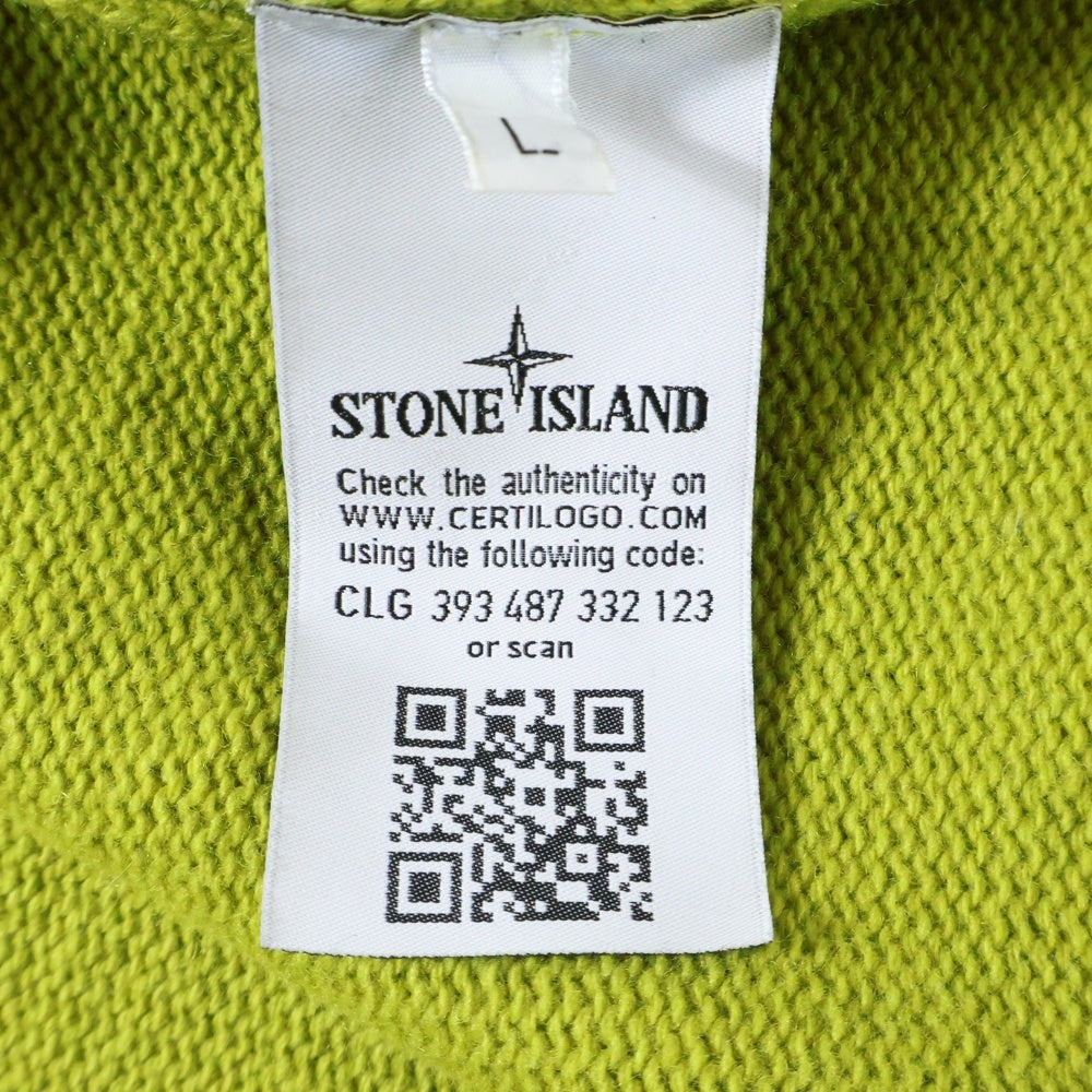 STONE ISLAND(ストーンアイランド) WAPPEN ZIP UP ワッペン付き ジップアップ 長袖ニットカーディガン イエロー