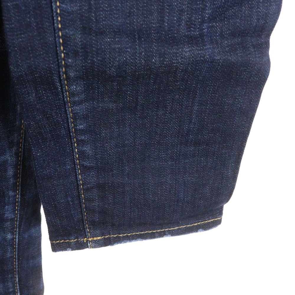DSQUARED2(ディースクエアード) 21SS SKATER JEANS ペイント加工 ボタンフライ スキニーデニムパンツ インディゴ S79LA0028