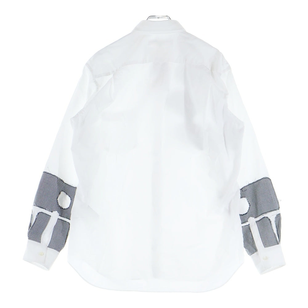 COMME des GARCONS SHIRT(コムデギャルソンシャツ) パッチワーク長袖シャツ W22059 ホワイト