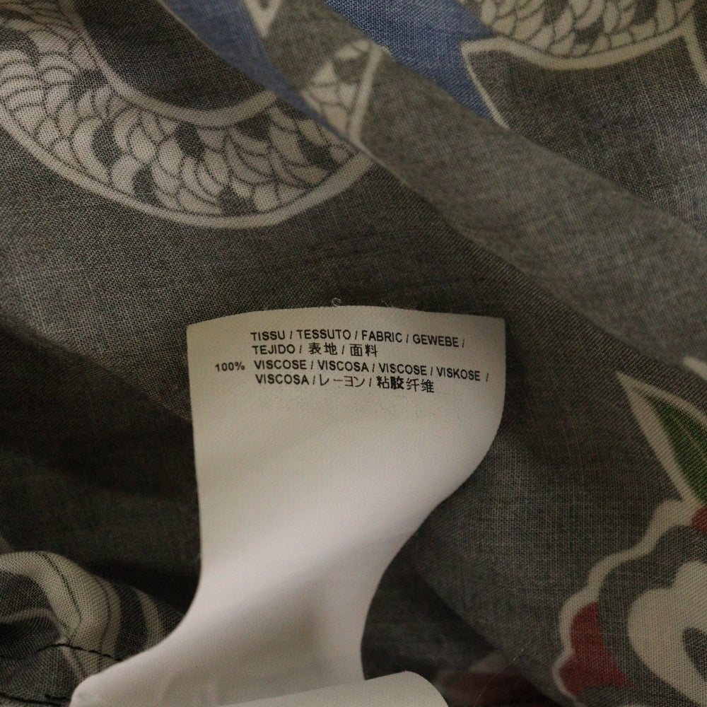 SAINT LAURENT PARIS(サンローランパリ) 16SS フロントボタン 総柄レーヨンシャツ ブラック