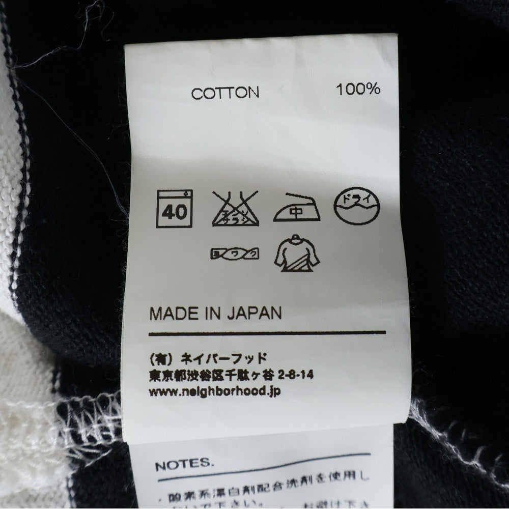 NEIGHBORHOOD(ネイバーフッド) ボーダー 半袖Tシャツ カットソー ホワイト/ブラック 161KNNH-CSM02