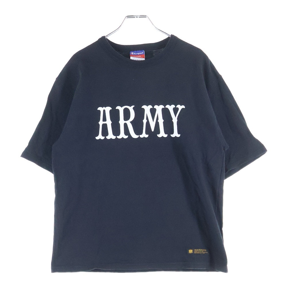 NEIGHBORHOOD(ネイバーフッド) ×MADNESS×CHAMPION マッドネス チャンピオン フロントプリント 半袖Tシャツ カットソー ブラック 161LBMDN-CSM01S