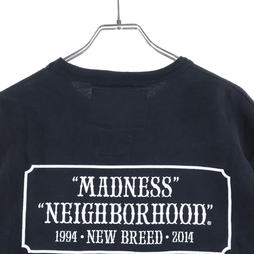 NEIGHBORHOOD(ネイバーフッド) ×MADNESS×CHAMPION マッドネス チャンピオン フロントプリント 半袖Tシャツ カットソー ブラック 161LBMDN-CSM01S