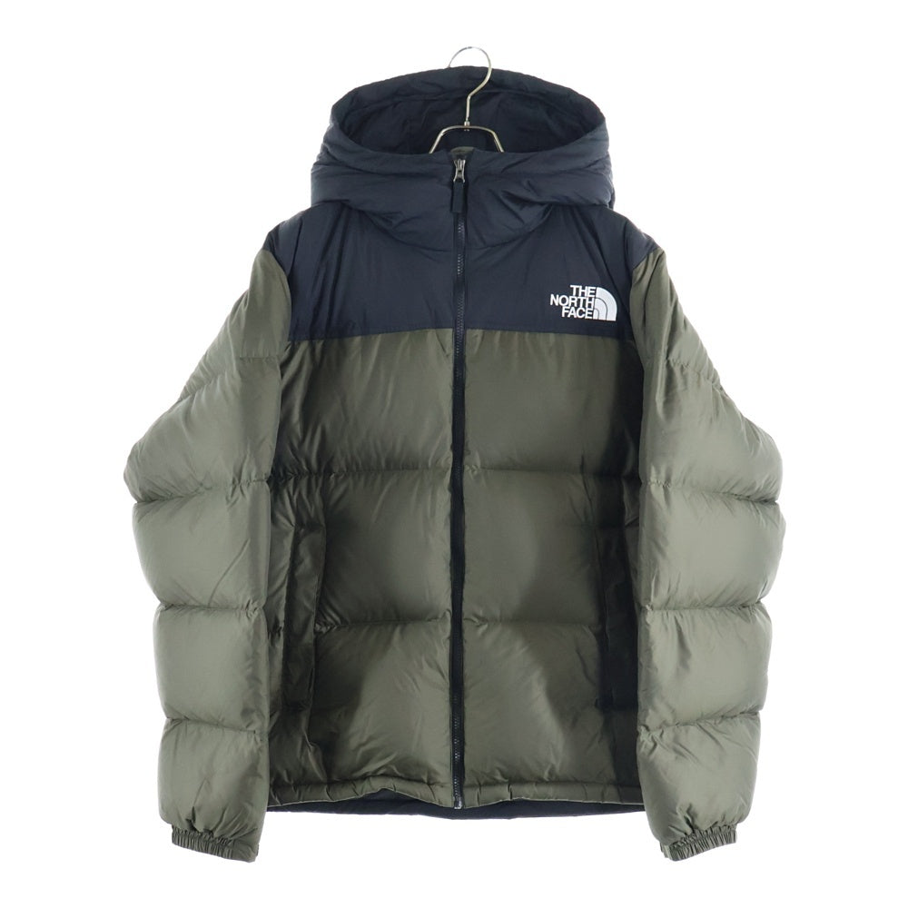 THE NORTH FACE(ザノースフェイス) NUPTSE HOODIE ヌプシ フーディー ジップアップ ダウンジャケット カーキ/ブラック ND92331
