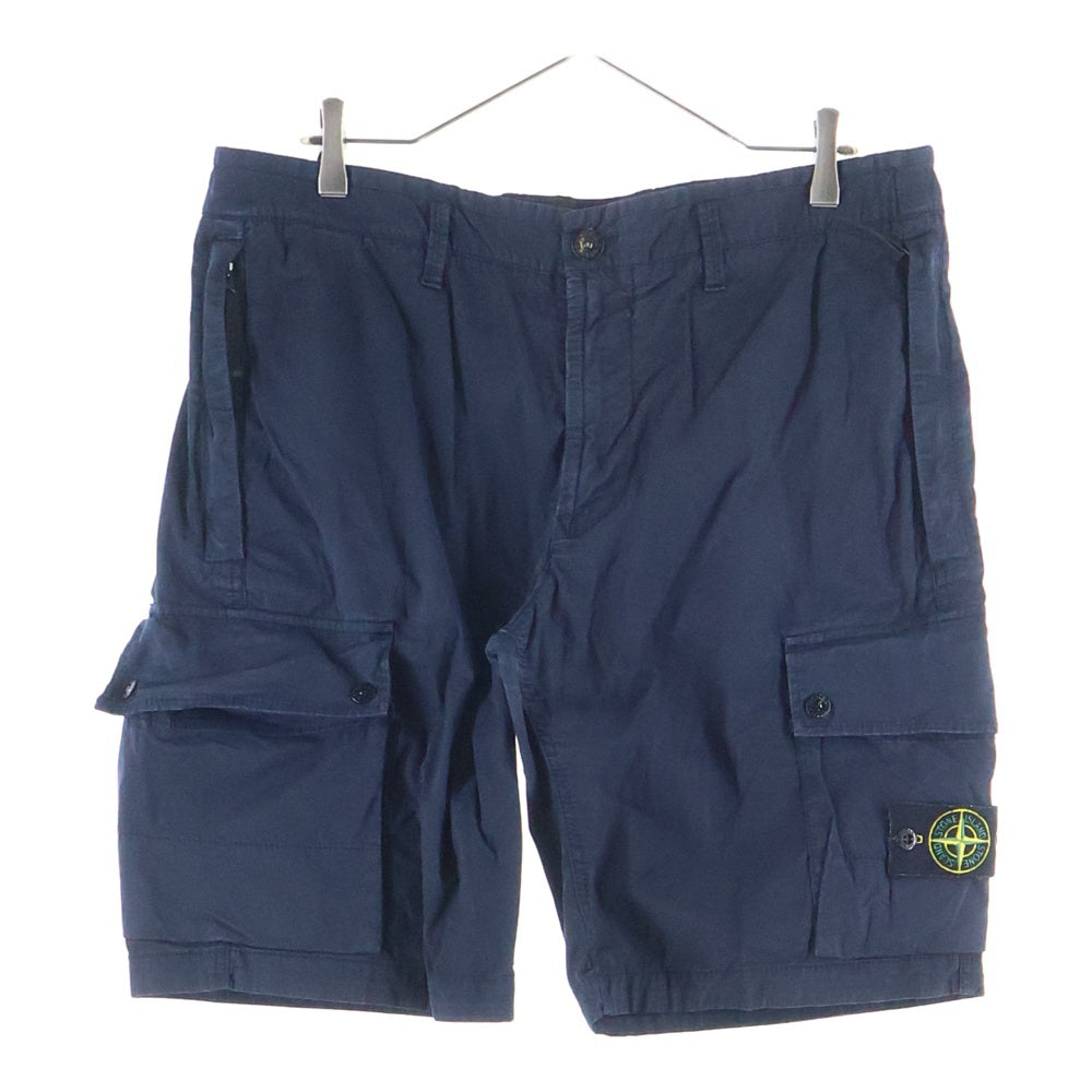 STONE ISLAND(ストーンアイランド) ロゴワッペン付き カーゴハーフパンツ ショーツ ネイビー 8015L1110