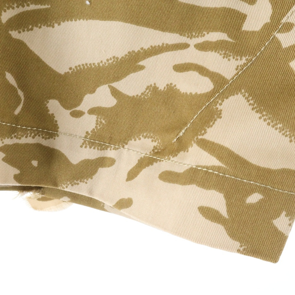 GRIFFIN(グリフィン) ダメージ加工 カモフラ柄 ボタンフライ ハーフパンツ ショーツ