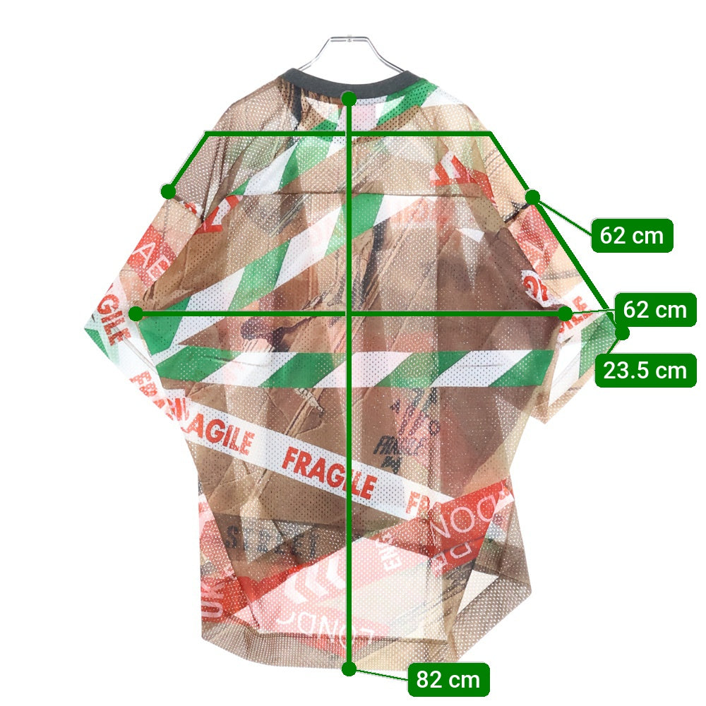 Vivienne Westwood(ヴィヴィアンウエストウッド) メッシュプリント総柄 クルーネック 半袖Tシャツ カットソー マルチカラー 16-12-341029-00