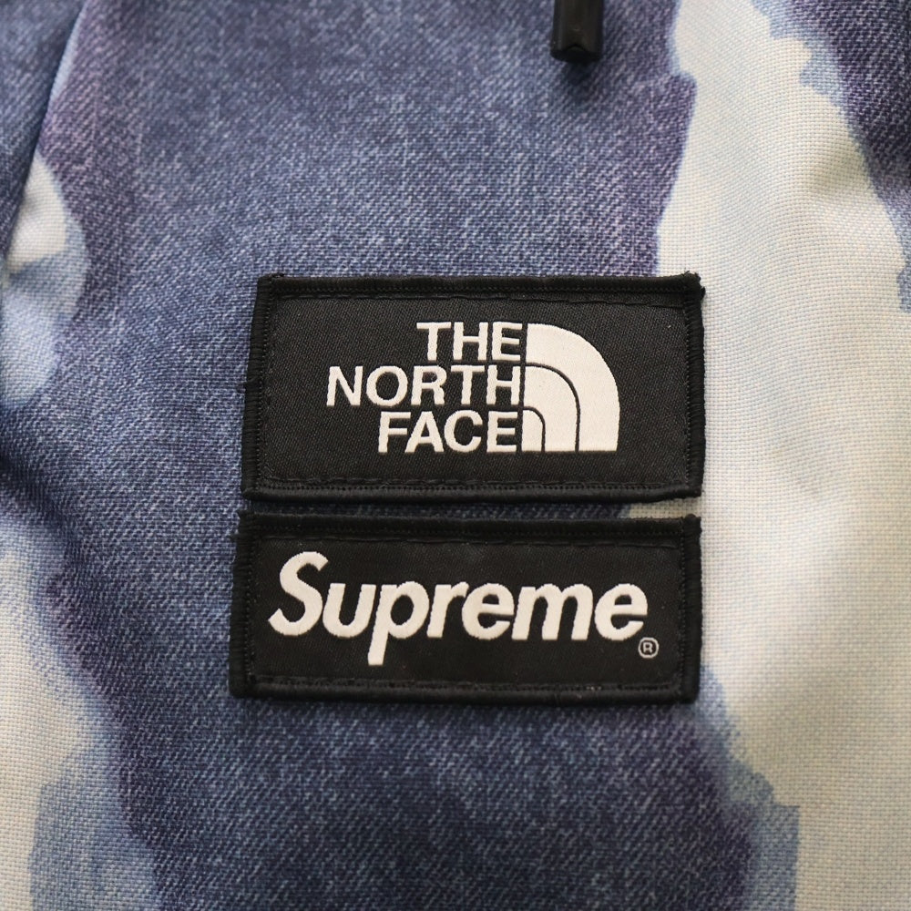 SUPREME(シュプリーム) 21AW ×THE NORTH FACE Bleached Denim Print Pocono Backpack ブリーチデニムプリント ポコノ バックパック リュックサック ブルー/ブラック NM72155I