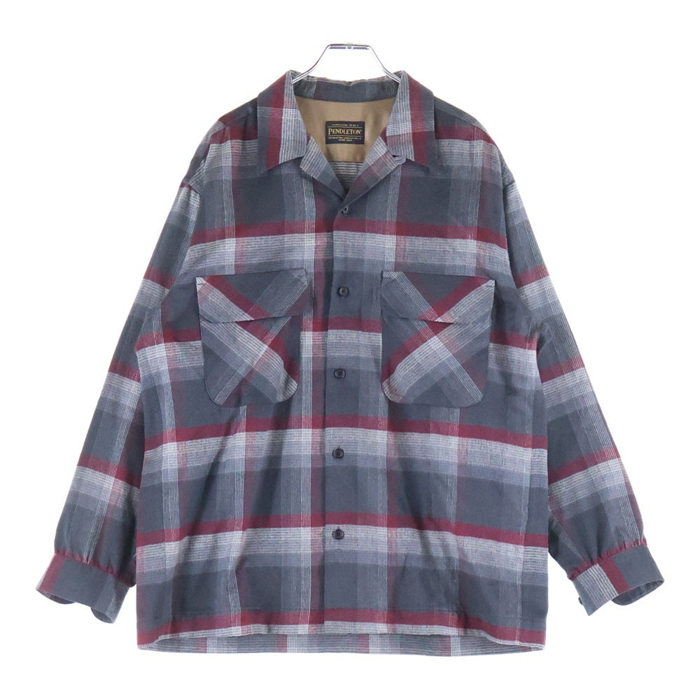 PENDLETON(ペンドルトン) シルクシャギーボードシャツ 長袖シャツ 63-01-44-01501 ブラック/レッド