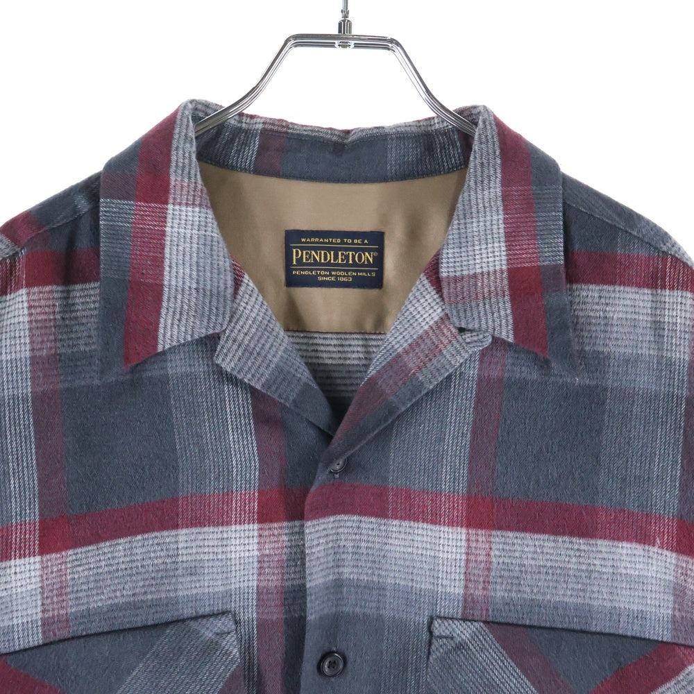 PENDLETON(ペンドルトン) シルクシャギーボードシャツ 長袖シャツ 63-01-44-01501 ブラック/レッド