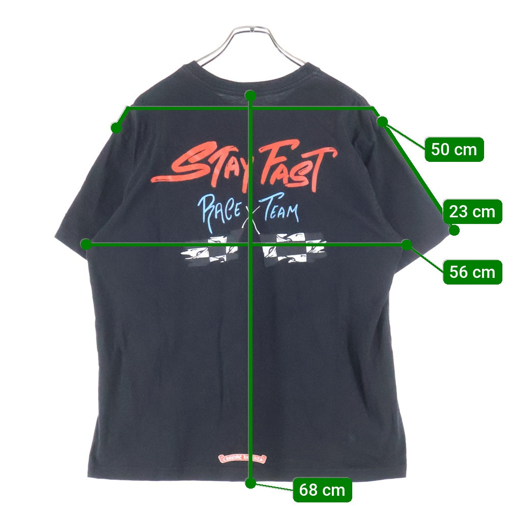 CHROME HEARTS(クロムハーツ) PPO STAY FAST RACE TEAM T-SHRT MATTY BOYステイファストプリント半袖Tシャツ ブラック