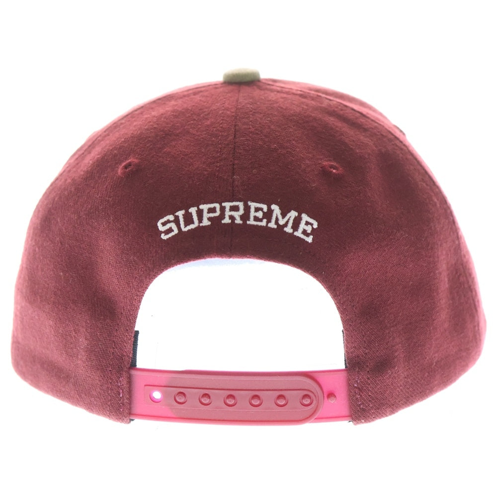 SUPREME(シュプリーム) 23AW Nail Blender Arrow 6-Panel ニール ブレンダー バイカラー キャンプキャップ 帽子 レッド/ベージュ