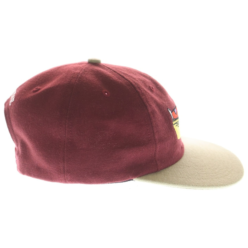 SUPREME(シュプリーム) 23AW Nail Blender Arrow 6-Panel ニール ブレンダー バイカラー キャンプキャップ 帽子 レッド/ベージュ