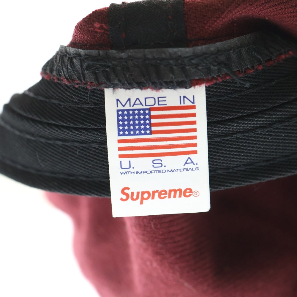 SUPREME(シュプリーム) 23AW Nail Blender Arrow 6-Panel ニール ブレンダー バイカラー キャンプキャップ 帽子 レッド/ベージュ