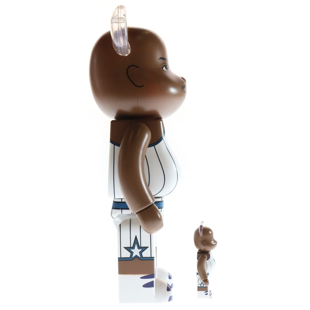 MEDICOM TOY(メディコムトイ) BE@RBRICK Shaquille O'Neal Orlando Magic 100%&400% ベアブリック シャキールオニール フィギュア 人形 ブラウン/ホワイト