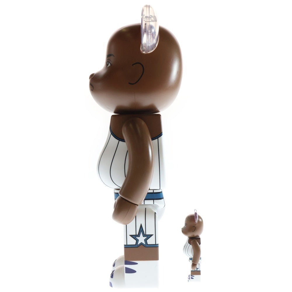 MEDICOM TOY(メディコムトイ) BE@RBRICK Shaquille O'Neal Orlando Magic 100%&400% ベアブリック シャキールオニール フィギュア 人形 ブラウン/ホワイト