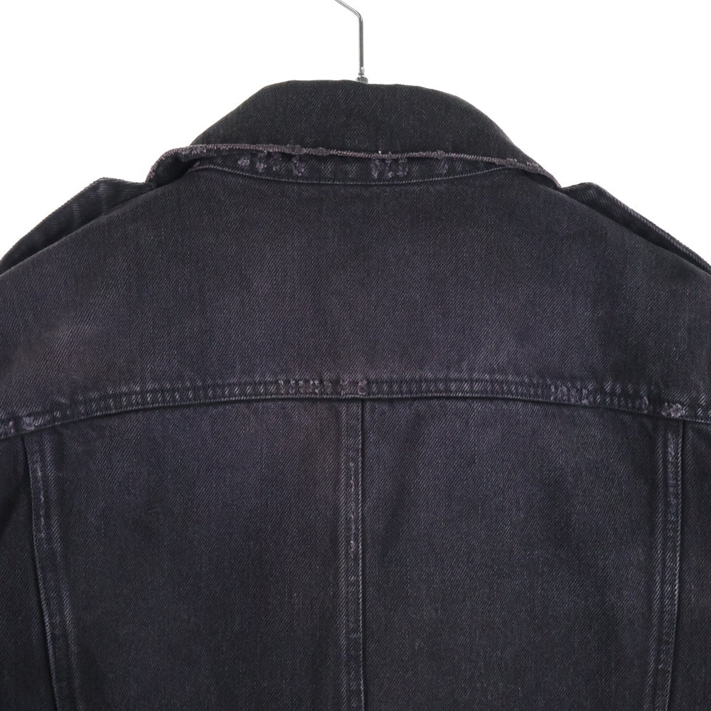 ATTACHMENT(アタッチメント) フロントポケット付 デニムジャケット ブラック