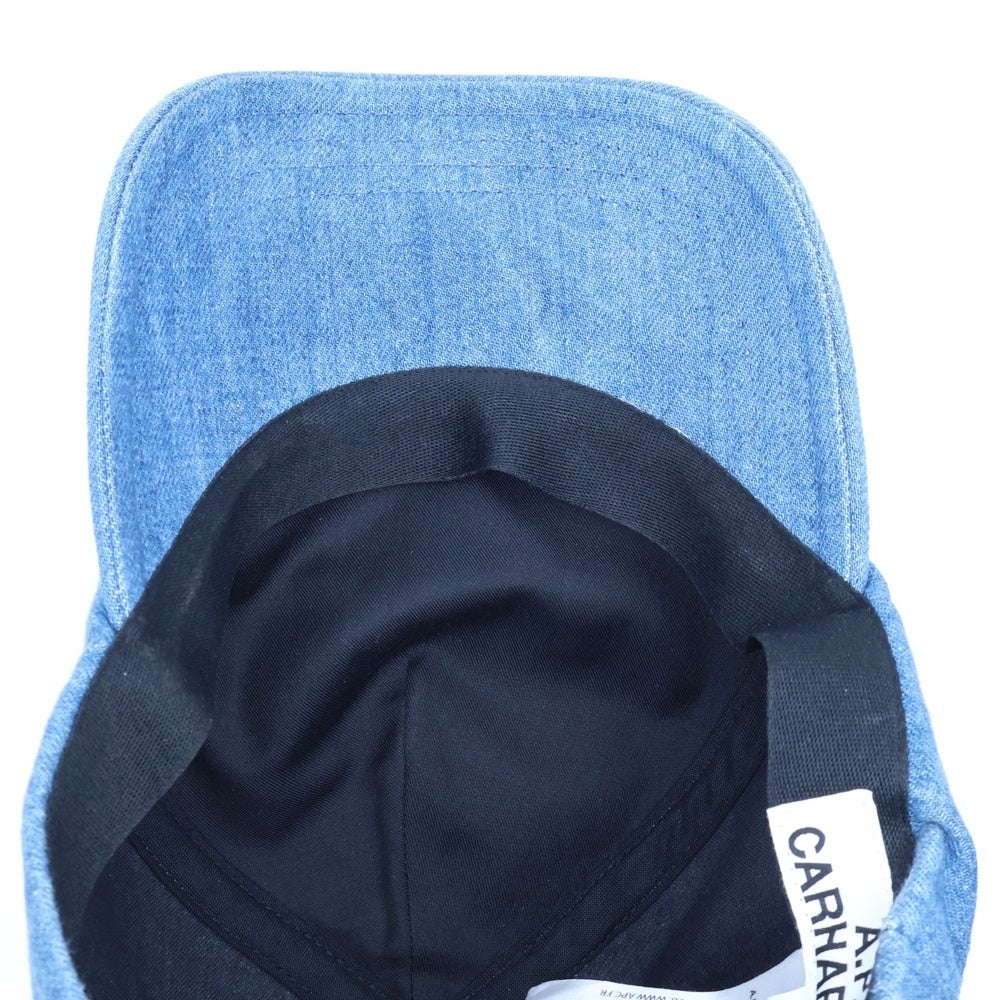 A.P.C(アーペーセー) ×Carhartt WIP CAP カーハート ロゴプリント デニムキャップ 帽子 インディゴ