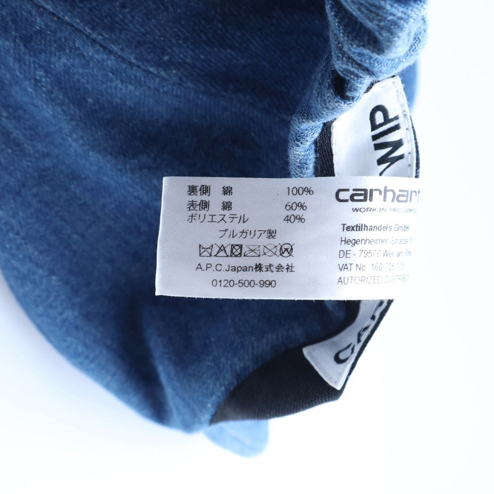 A.P.C(アーペーセー) ×Carhartt WIP CAP カーハート ロゴプリント デニムキャップ 帽子 インディゴ