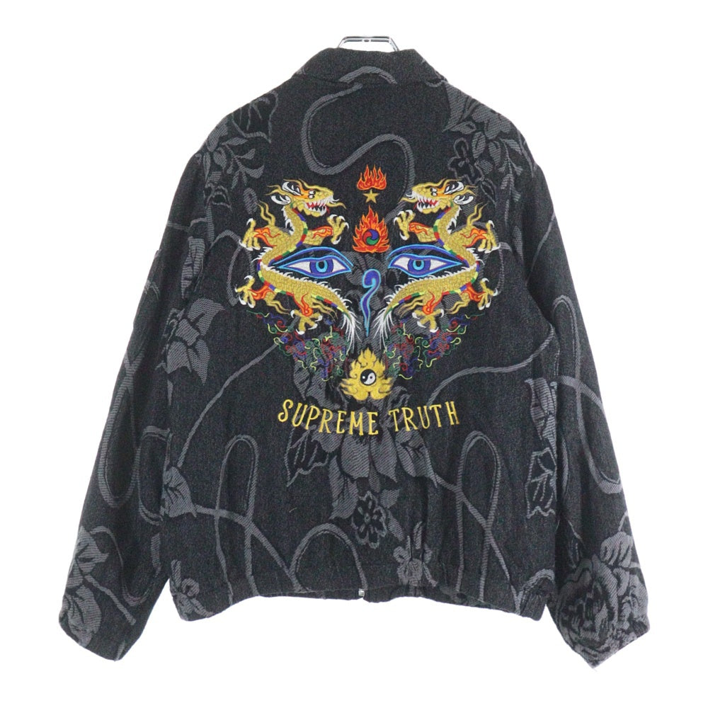 SUPREME(シュプリーム) 17SS Truth Tour Jacket ボタニカル総柄 トゥルース ツアー ジャケット ブラック