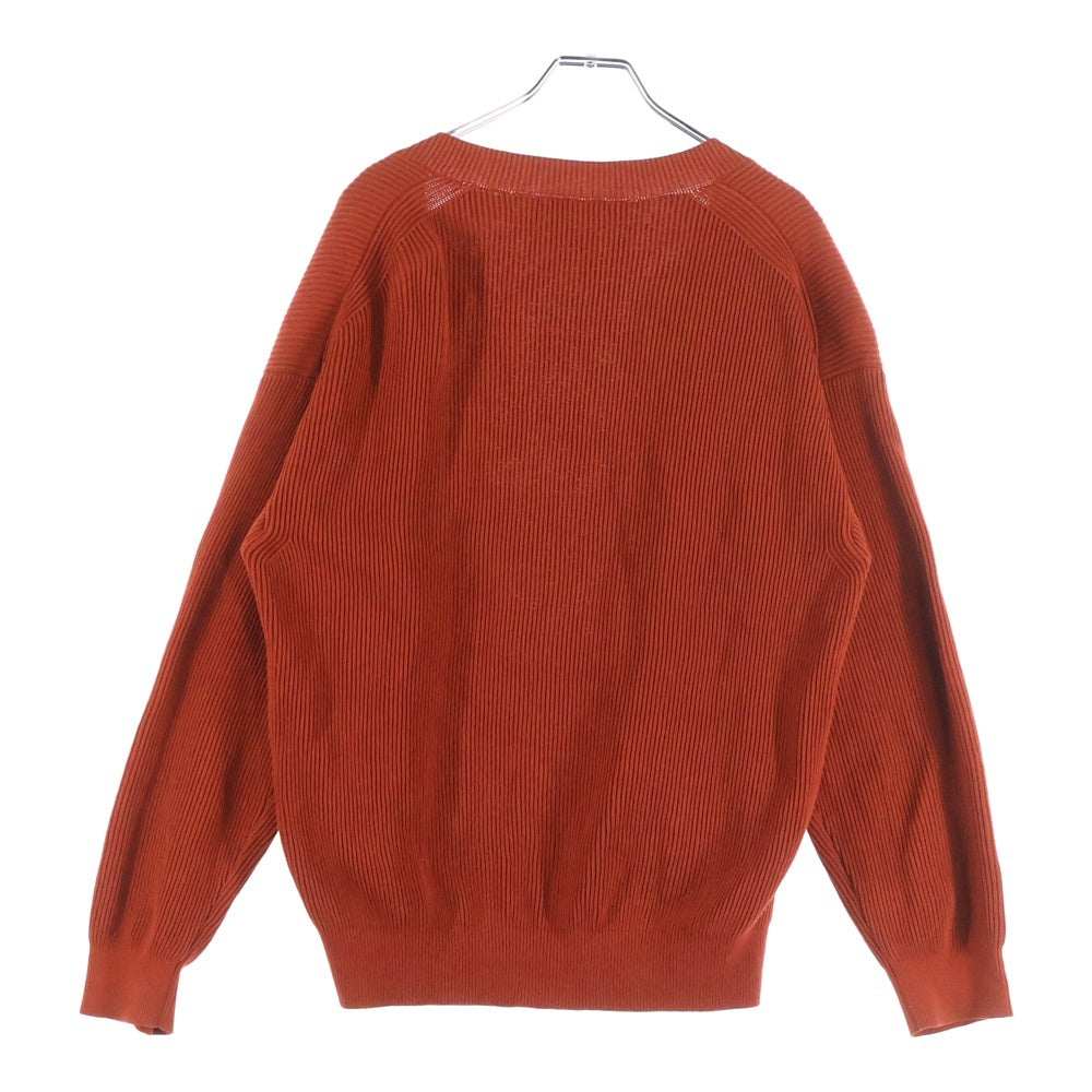 AURALEE(オーラリー) SUPER HARD TWIST RIB KNIT CARDIGAN ツイストリブ 長袖カーディガン オレンジ A8SC01TR