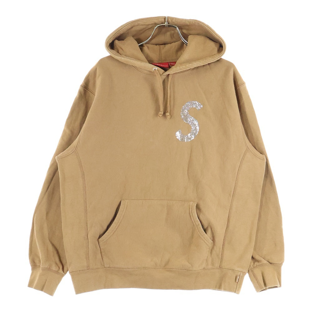 SUPREME(シュプリーム) 21SS ×Swarovski S Logo Hooded Sweatshirt スワロフスキー Sロゴ スウェット プルオーバーパーカー ブラウン