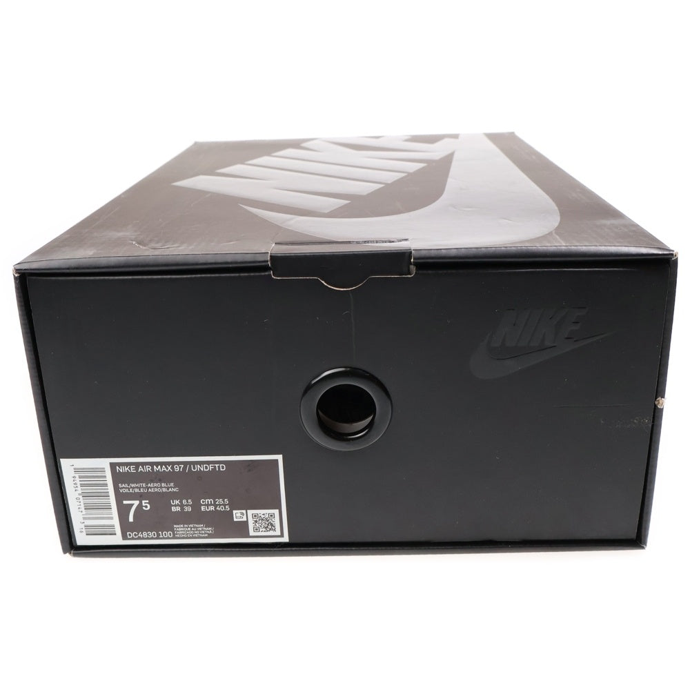 NIKE(ナイキ) ×UNDEFEATED AIR MAX 97 アンディフィーテッド エアマックス メンズローカットスニーカー シューズ ホワイト/ブルー US7.5/25.5cm DC4830-100