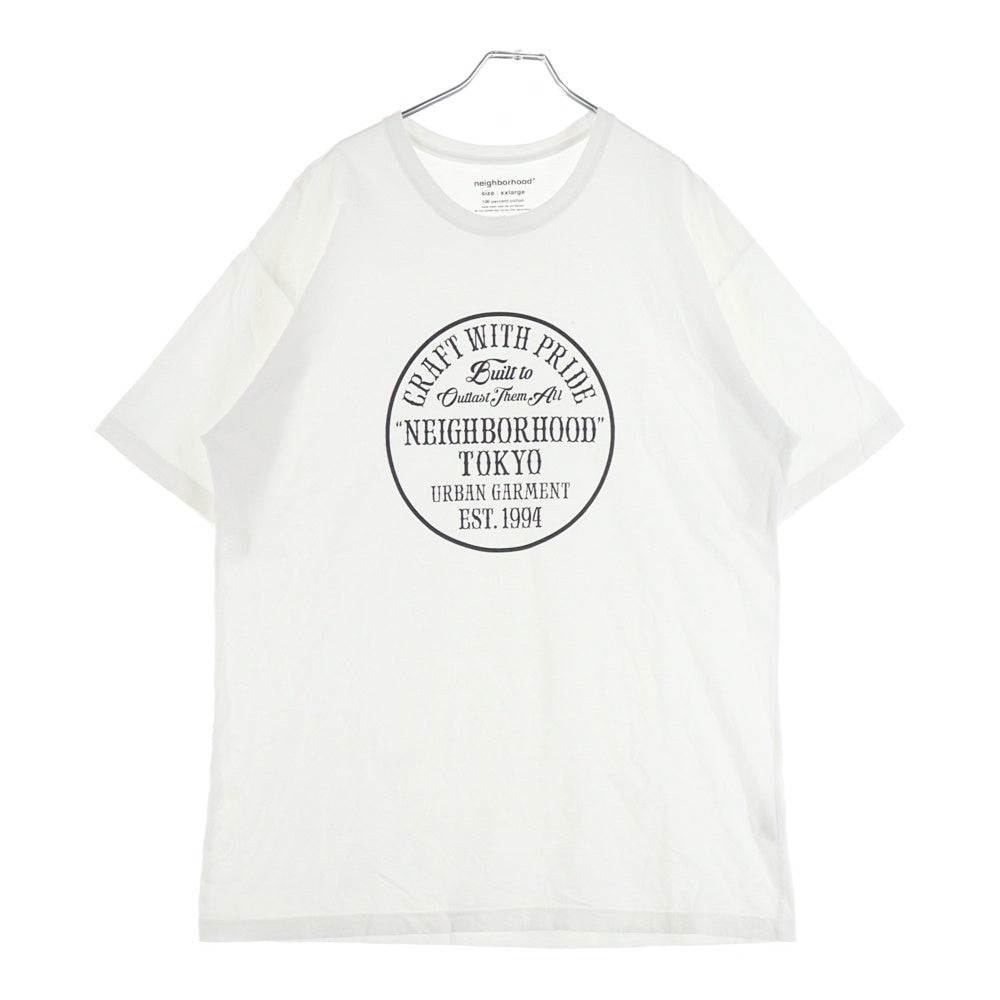 NEIGHBORHOOD(ネイバーフッド) サークルロゴ クルーネック 半袖Tシャツ カットソー ホワイト