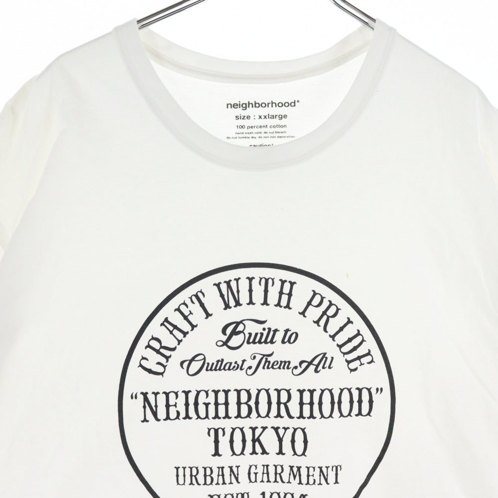 NEIGHBORHOOD(ネイバーフッド) サークルロゴ クルーネック 半袖Tシャツ カットソー ホワイト