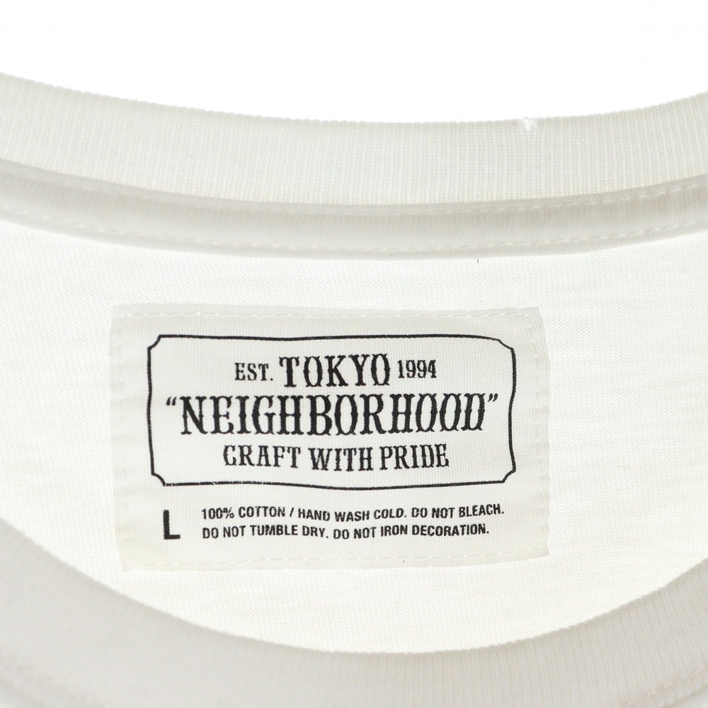 NEIGHBORHOOD(ネイバーフッド) 17SS SRL/C-TEE フロントプリント クルーネック 長袖Tシャツ カットソー ホワイト 171PCNH-ST14S