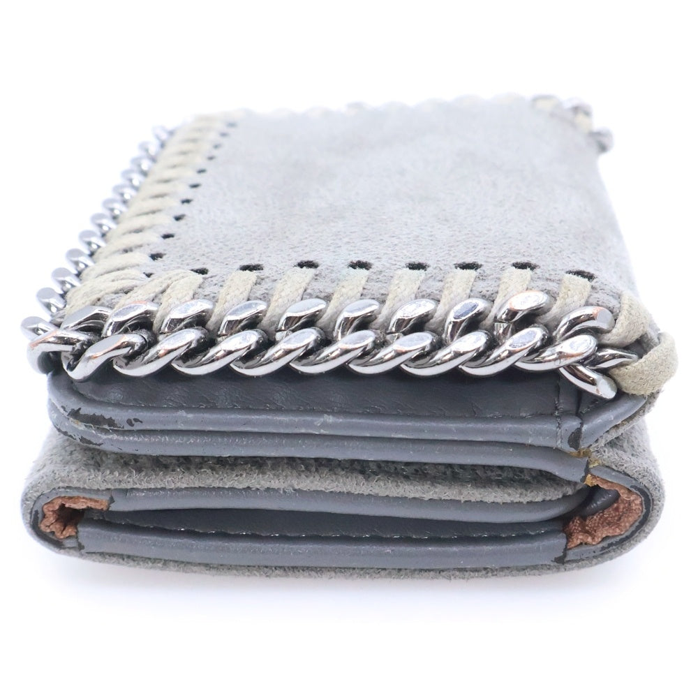 STELLA McCARTNEY(ステラマッカートニー) Falabella Trifold Small Wallet ファラベラ 3つ折り コンパクトウォレット グレー/シルバー レディース