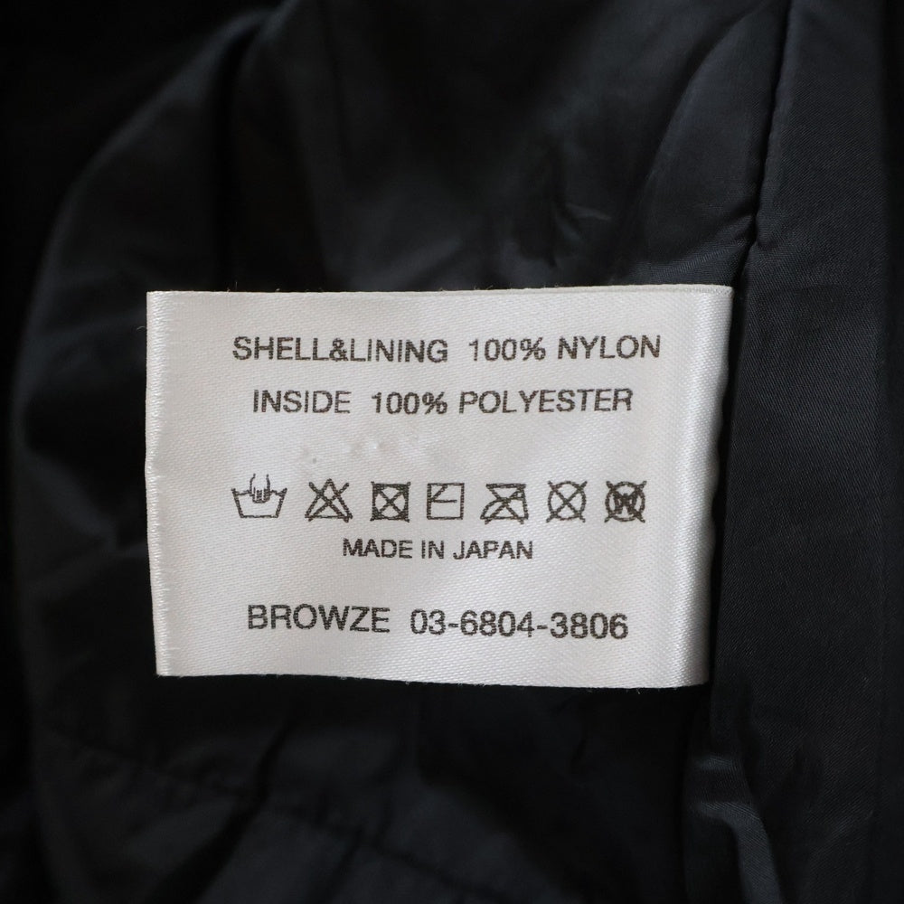 The Ennoy Professional(エンノイプロフェッショナル) 21AW フロントロゴ ナイロン コーチジャケット ブラック AW21BRENJK02LV