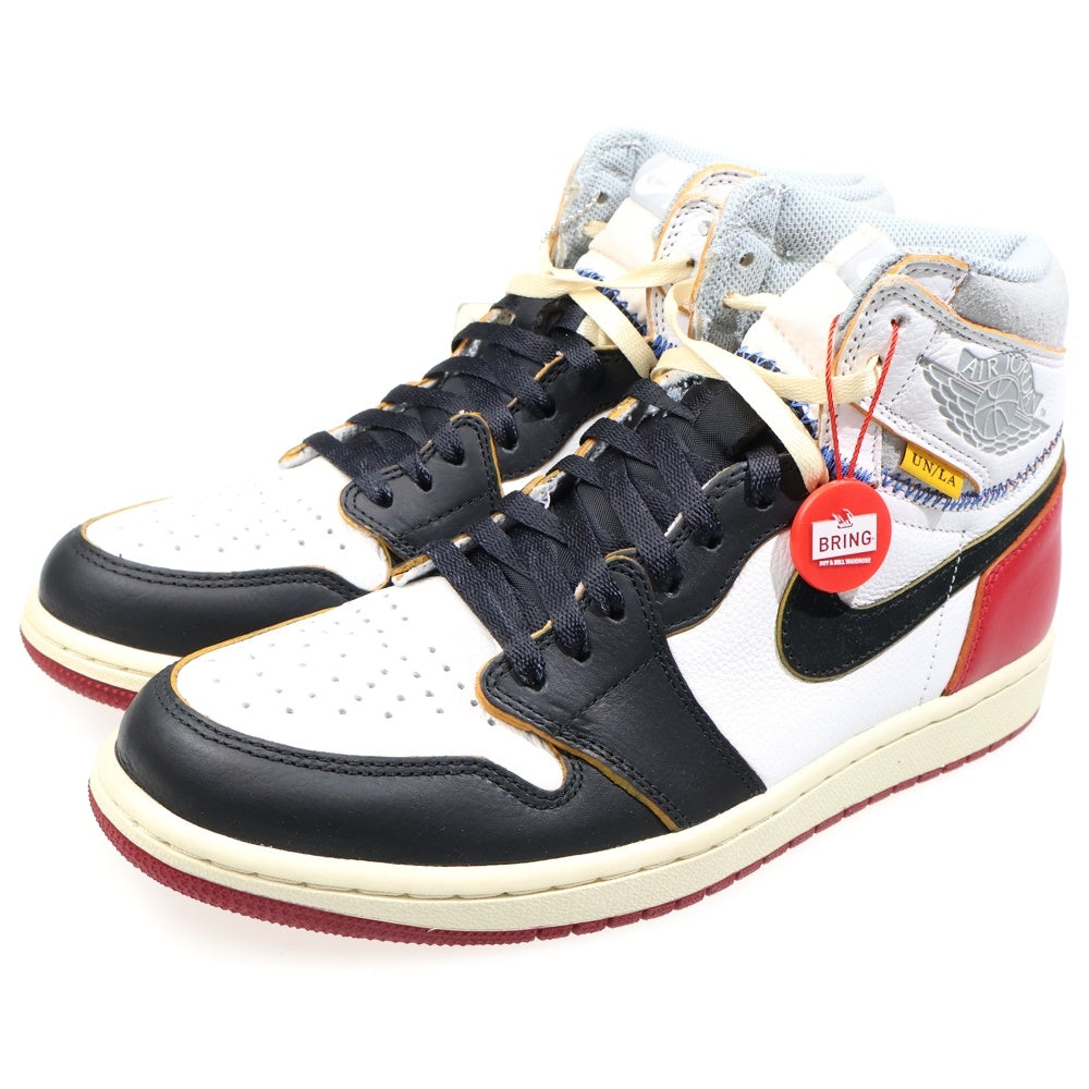 NIKE(ナイキ) ×UNION AIR JORDAN 1 RETRO HI NRG ユニオン エアジョーダン1 レトロ ハイカットスニーカー ホワイト/レッド US10/28.0cm BV1300-106
